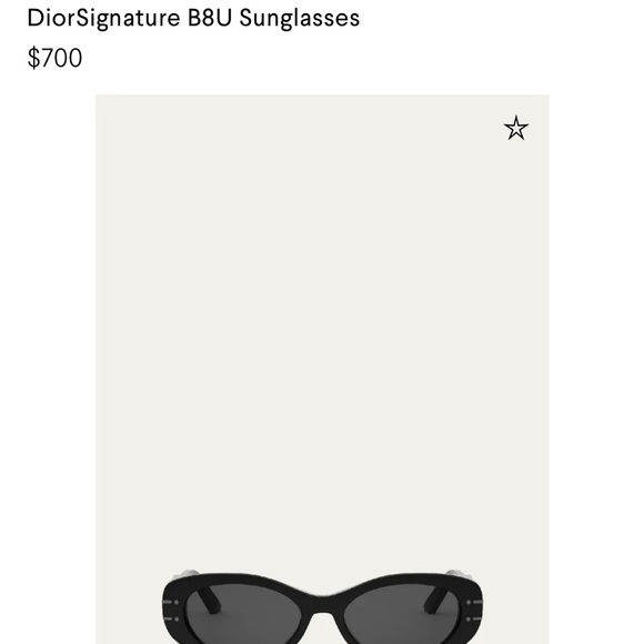 Dior Black Oval Cat-Eye Sunglasses main image 6